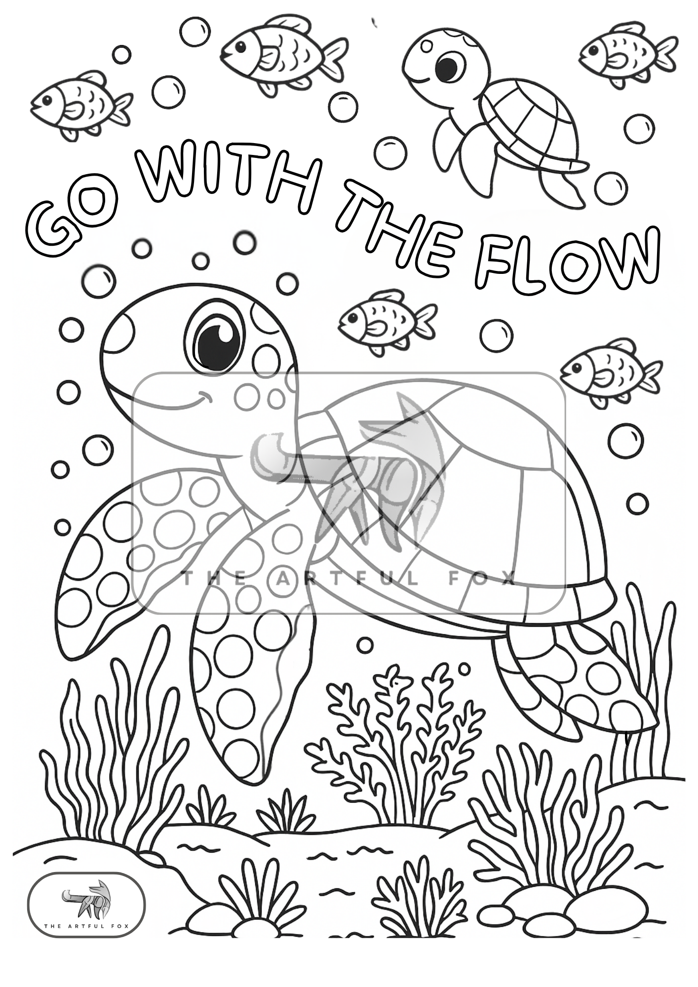Cute Under the Sea Themed Colouring for Adults & Kids | Paint & Pen-Friendly Mindful Masterpieces – 10 Watercolour Sheets for Calm & Creativity on 190 GSM Paper