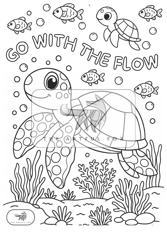 Cute Under the Sea Themed Colouring for Adults & Kids | Paint & Pen-Friendly Mindful Masterpieces – 10 Watercolour Sheets for Calm & Creativity on 190 GSM Paper