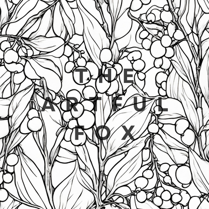 Christmas Mindful Masterpieces – 10 Watercolour Sheets for Calm & Creativity | Christmas Themed Colouring for Adults & Kids on 190 GSM Paper