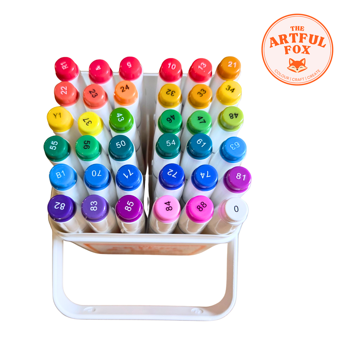 36 Brights Alcohol Marker Set – Dual Tip Brush & Fine Nib