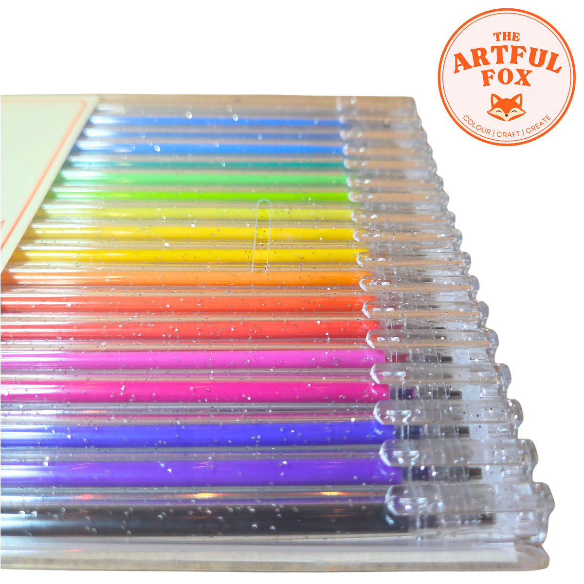 Glitter Gel Pens - Gemstone Gels - Smooth 1mm Glitter Pens for Journaling, Lettering, Crafts & Creative Projects