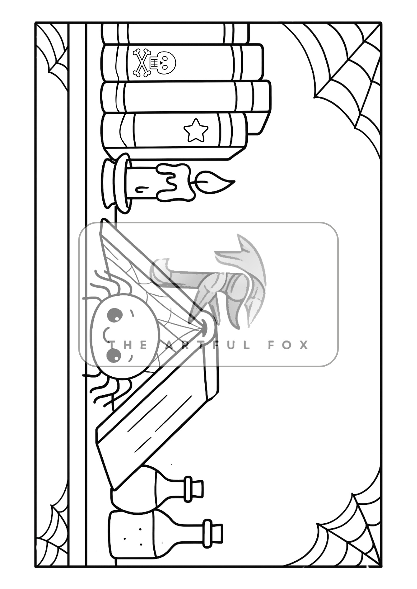 Cute Halloween A5 Colouring Sheets - Mini Mindful Masterpieces | The Artful Fox