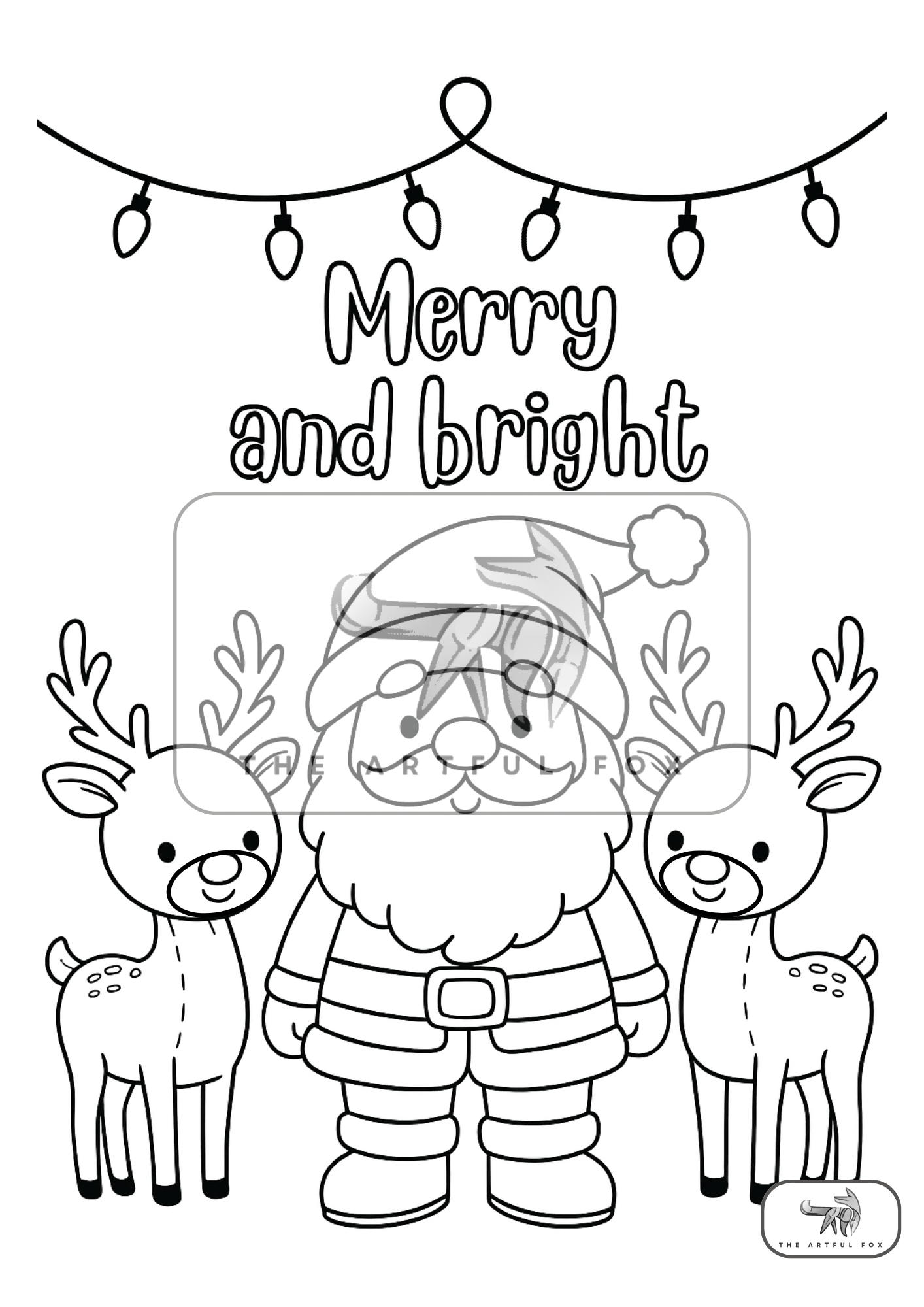 Cute Christmas Themed Colouring for Adults & Kids | Paint & Pen-Friendly Christmas Mindful Masterpieces – 10 Watercolour Sheets for Calm & Creativity on 190 GSM Paper