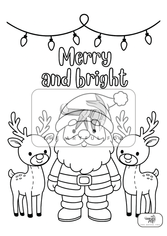 Cute Christmas Themed Colouring for Adults & Kids | Paint & Pen-Friendly Christmas Mindful Masterpieces – 10 Watercolour Sheets for Calm & Creativity on 190 GSM Paper
