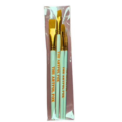 The Artful Fox Professional Paintbrush Set – 4 Precision Brushes