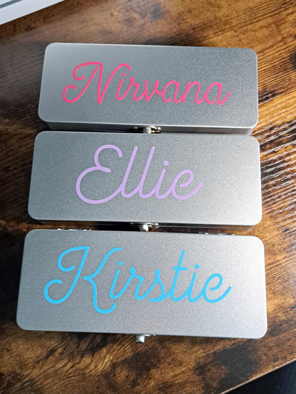 Personalised watercolour paint set with 90 vibrant colours, in attractive tin. Includes refillable watercolour paintbrush! Perfect crafting gift for art lovers and creative kids by The Artful Fox