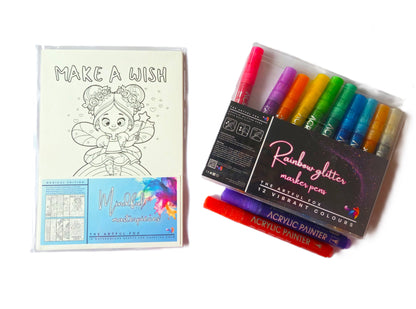 Magical Kingdom Mindful Masterpieces – 10 Watercolour Sheets for Calm & Creativity | Cute Themed Colouring for Adults & Kids on 190 GSM Paper