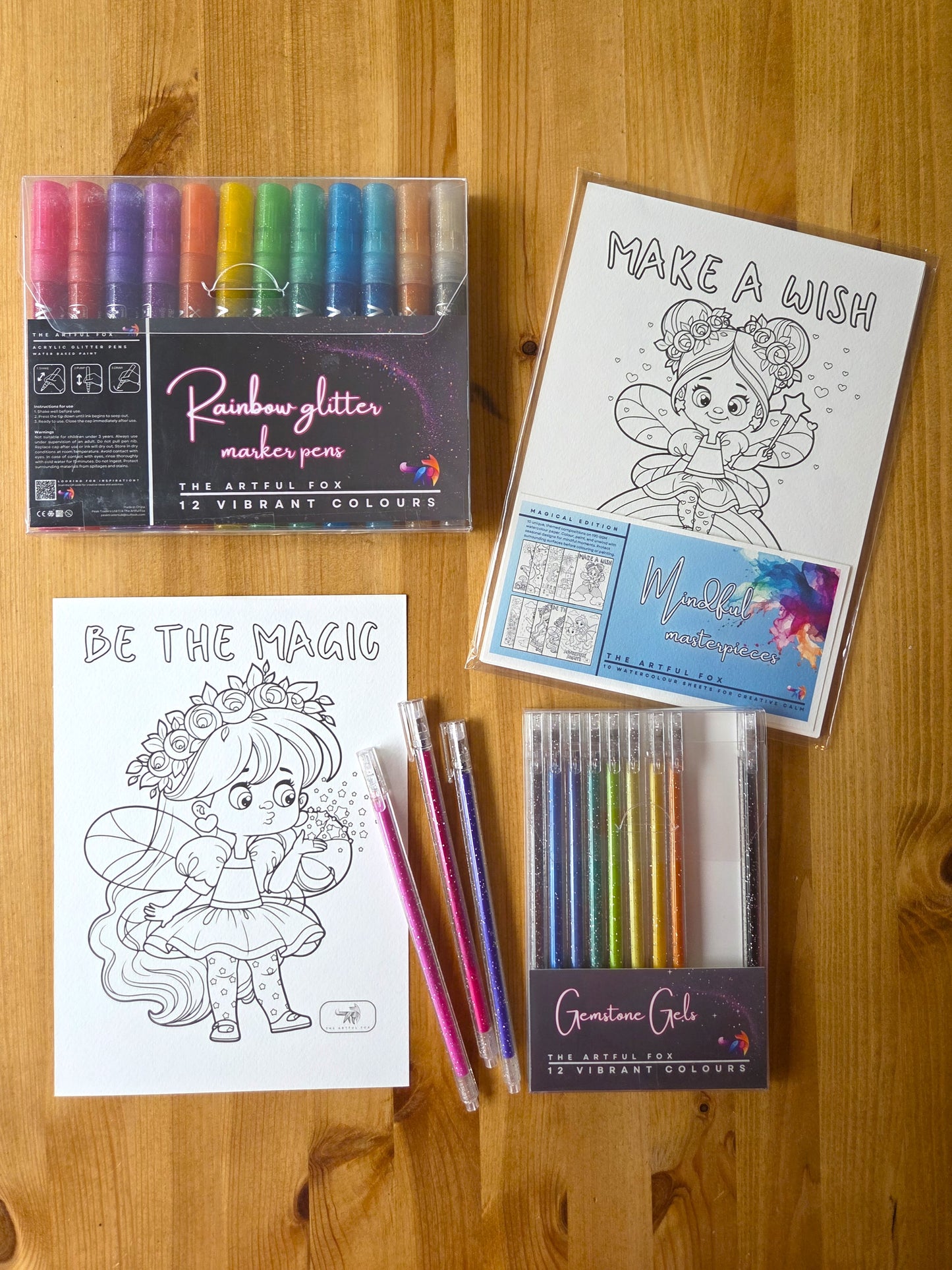 Magical Kingdom Mindful Masterpieces – 10 Watercolour Sheets for Calm & Creativity | Cute Themed Colouring for Adults & Kids on 190 GSM Paper