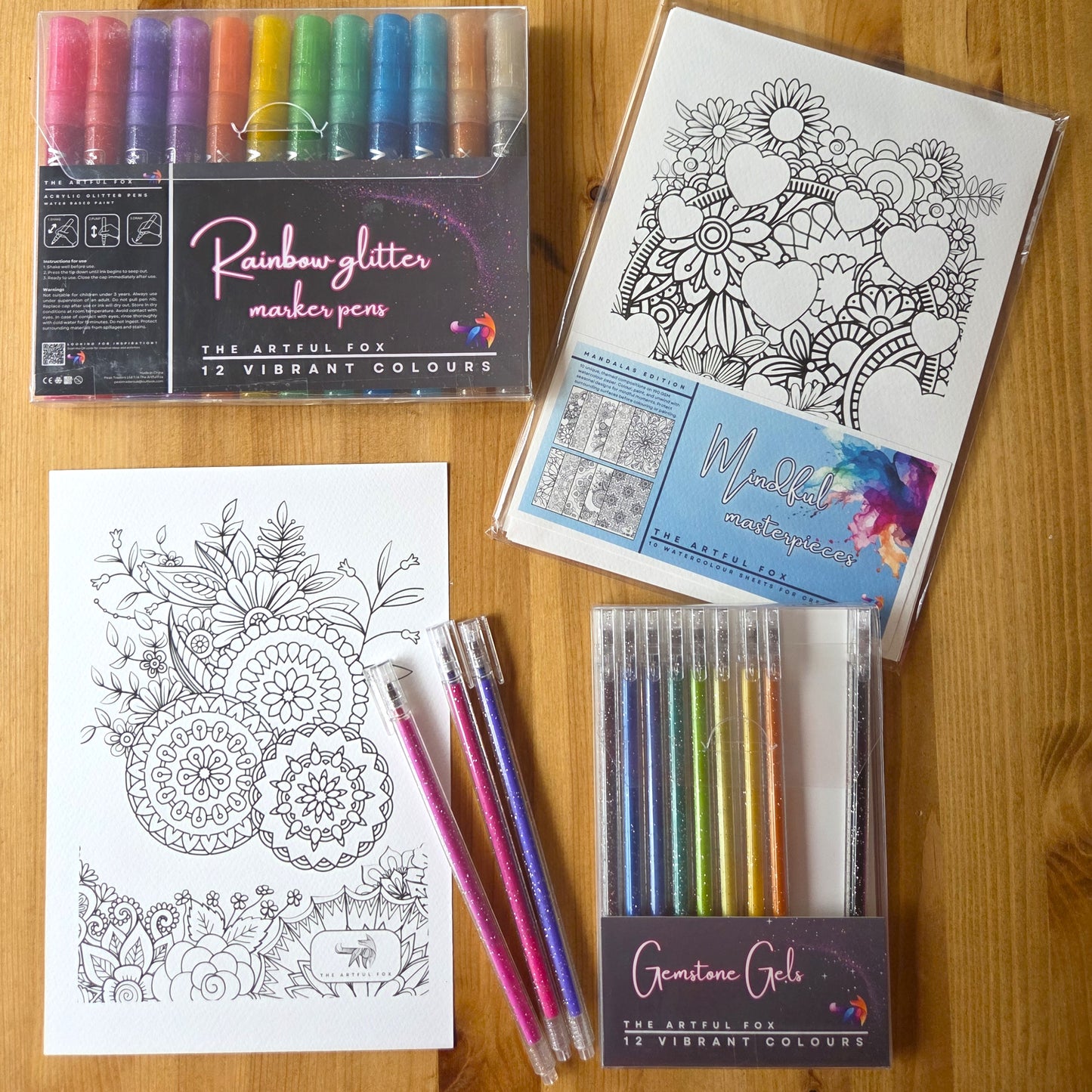 Mandala Mindful Masterpieces – 10 Watercolour Sheets for Calm & Creativity | Mandala Colouring for Adults & Kids on 190 GSM Paper