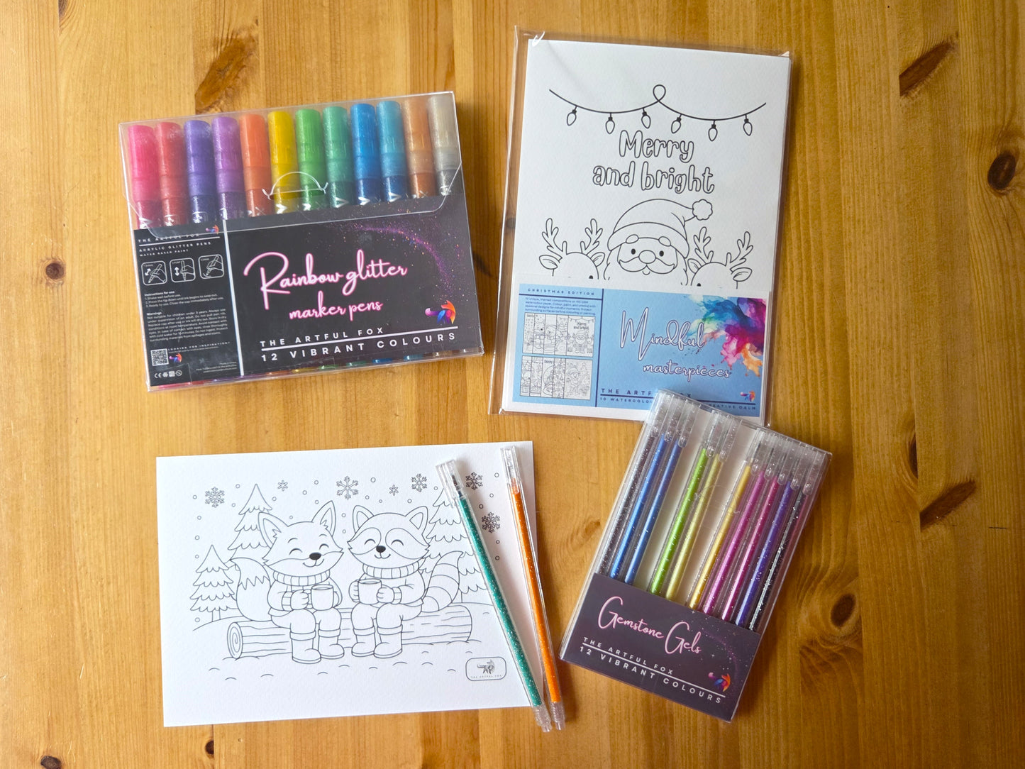 Cute Christmas Themed Colouring for Adults & Kids | Paint & Pen-Friendly Christmas Mindful Masterpieces – 10 Watercolour Sheets for Calm & Creativity on 190 GSM Paper