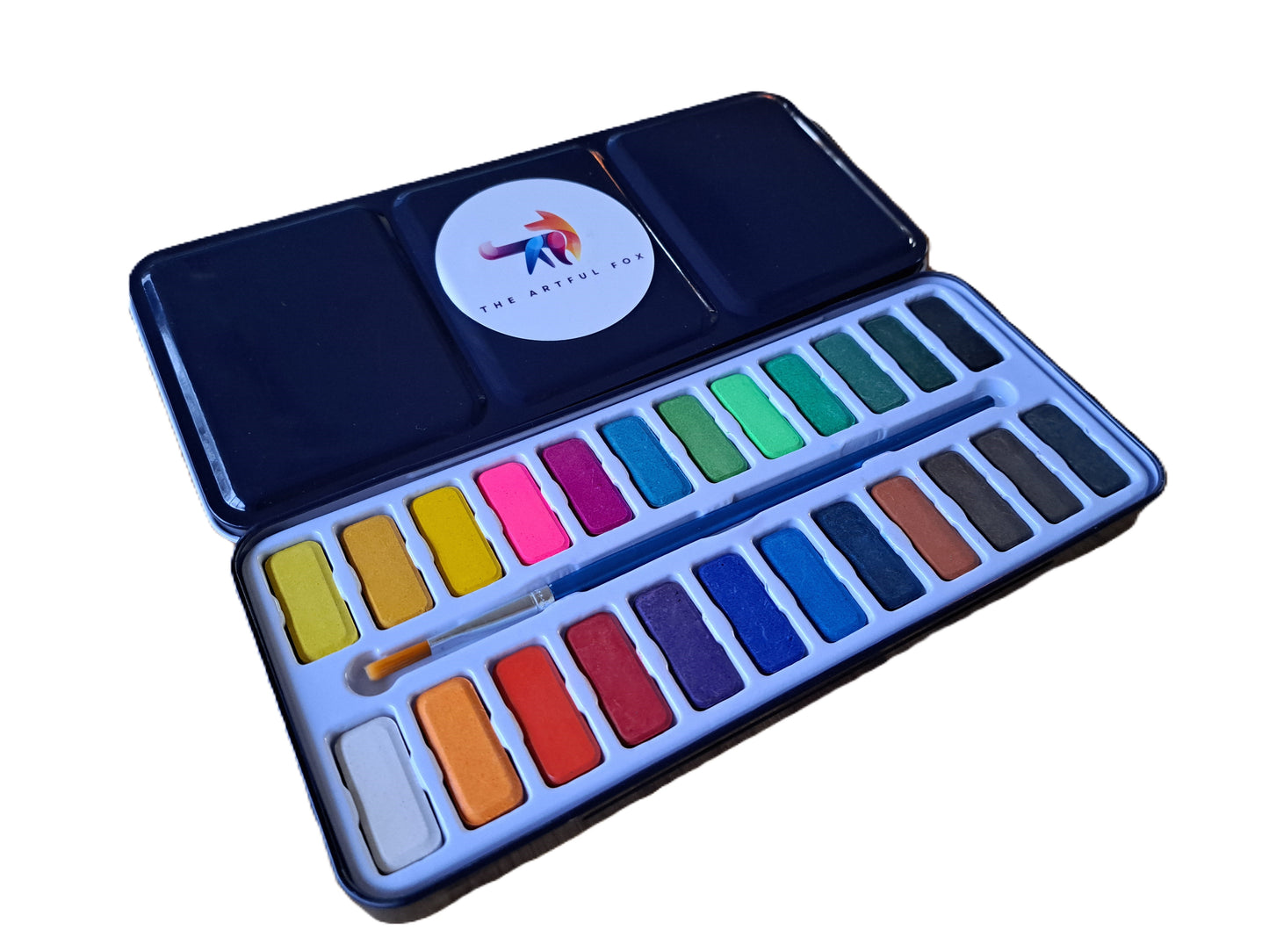 The Artful Fox Budget Beginner's Bundle: 24 Shade Watercolour Paint Set & Essential Supplies