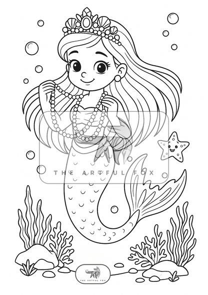 Cute Under the Sea Themed Colouring for Adults & Kids | Paint & Pen-Friendly Mindful Masterpieces – 10 Watercolour Sheets for Calm & Creativity on 190 GSM Paper