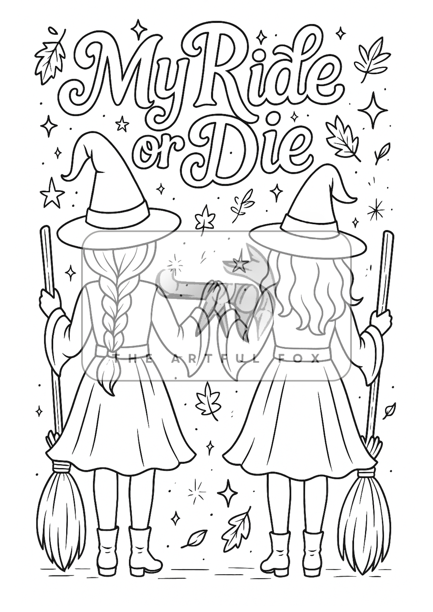 Cute Halloween A5 Colouring Sheets - Mini Mindful Masterpieces | The Artful Fox