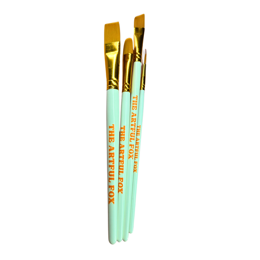 The Artful Fox Professional Paintbrush Set – 4 Precision Brushes