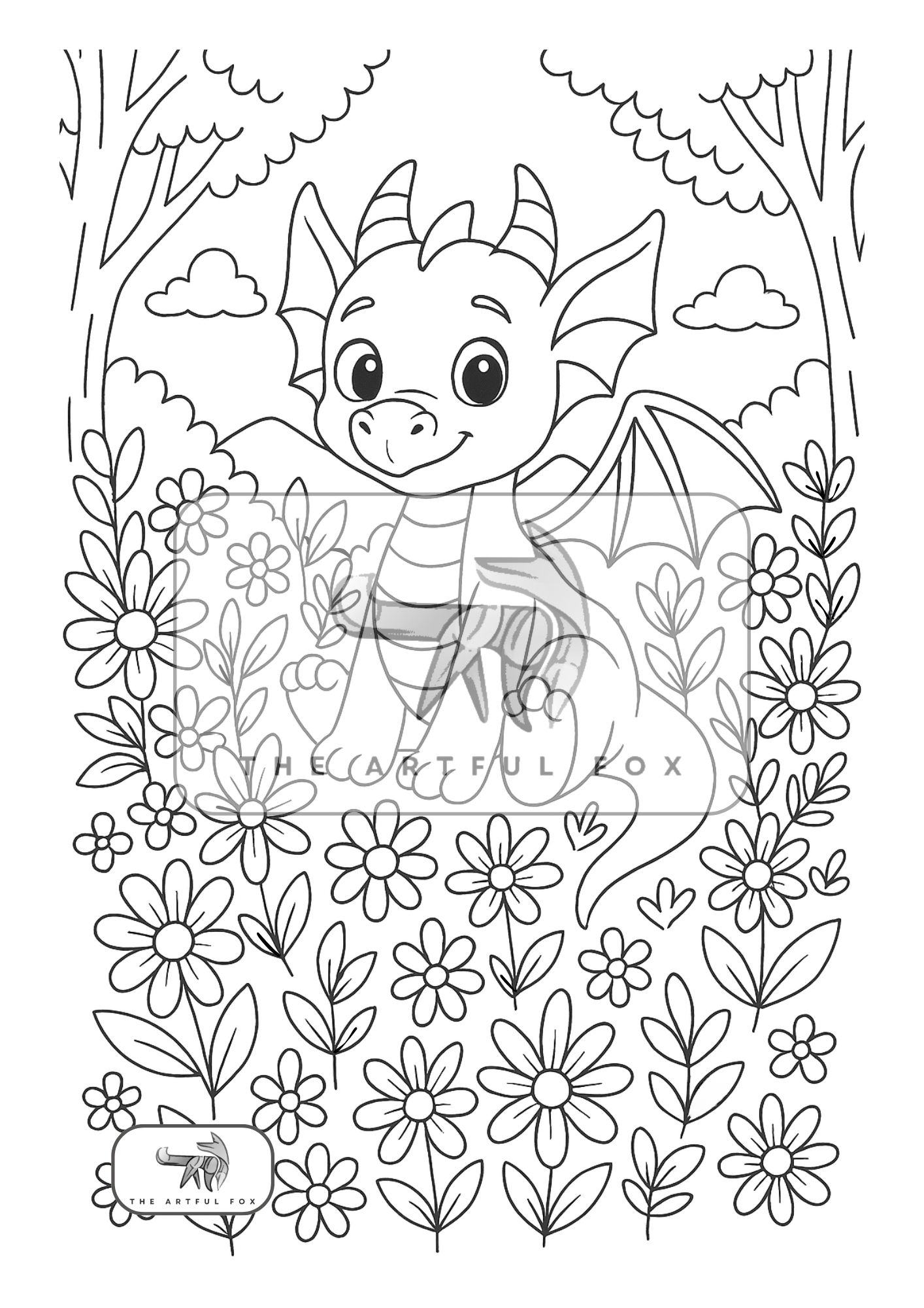 Magical Kingdom Mindful Masterpieces – 10 Watercolour Sheets for Calm & Creativity | Cute Themed Colouring for Adults & Kids on 190 GSM Paper