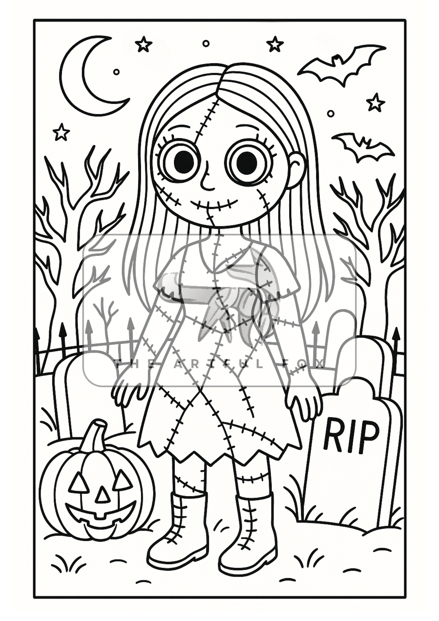 Cute Halloween A5 Colouring Sheets - Mini Mindful Masterpieces | The Artful Fox