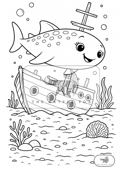 Cute Under the Sea Themed Colouring for Adults & Kids | Paint & Pen-Friendly Mindful Masterpieces – 10 Watercolour Sheets for Calm & Creativity on 190 GSM Paper
