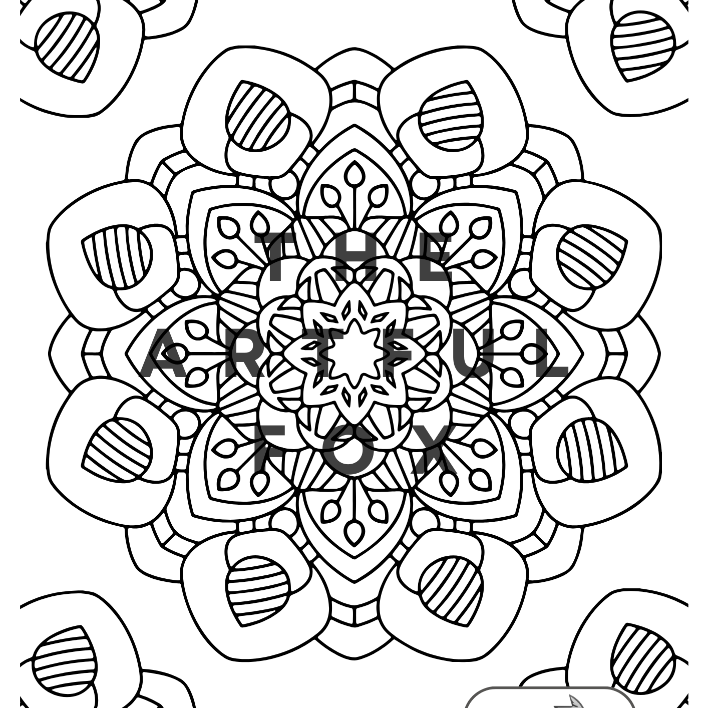 Mandala Mindful Masterpieces – 10 Watercolour Sheets for Calm & Creativity | Mandala Colouring for Adults & Kids on 190 GSM Paper