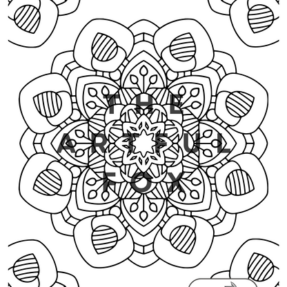 Mandala Mindful Masterpieces – 10 Watercolour Sheets for Calm & Creativity | Mandala Colouring for Adults & Kids on 190 GSM Paper