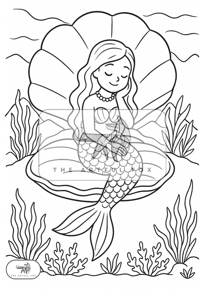 Cute Under the Sea Themed Colouring for Adults & Kids | Paint & Pen-Friendly Mindful Masterpieces – 10 Watercolour Sheets for Calm & Creativity on 190 GSM Paper