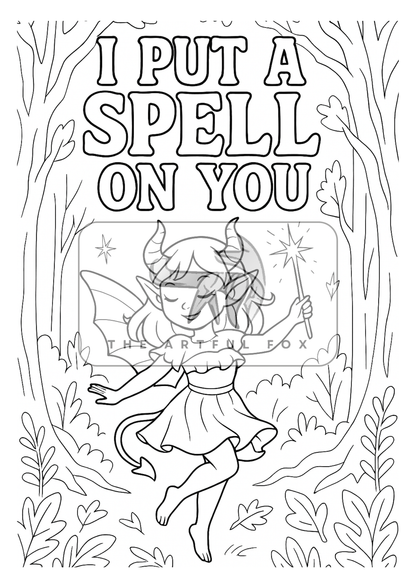 Cute Halloween A5 Colouring Sheets - Mini Mindful Masterpieces | The Artful Fox
