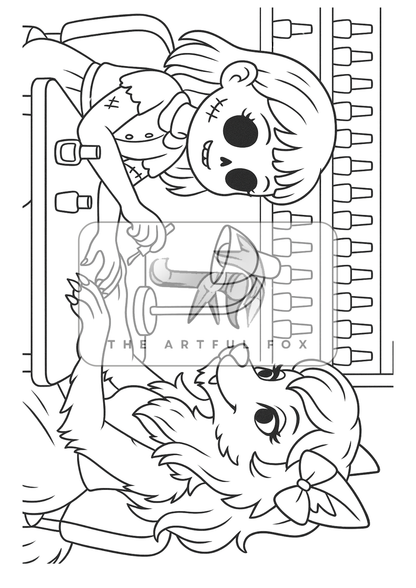 Cute Halloween A5 Colouring Sheets - Mini Mindful Masterpieces | The Artful Fox