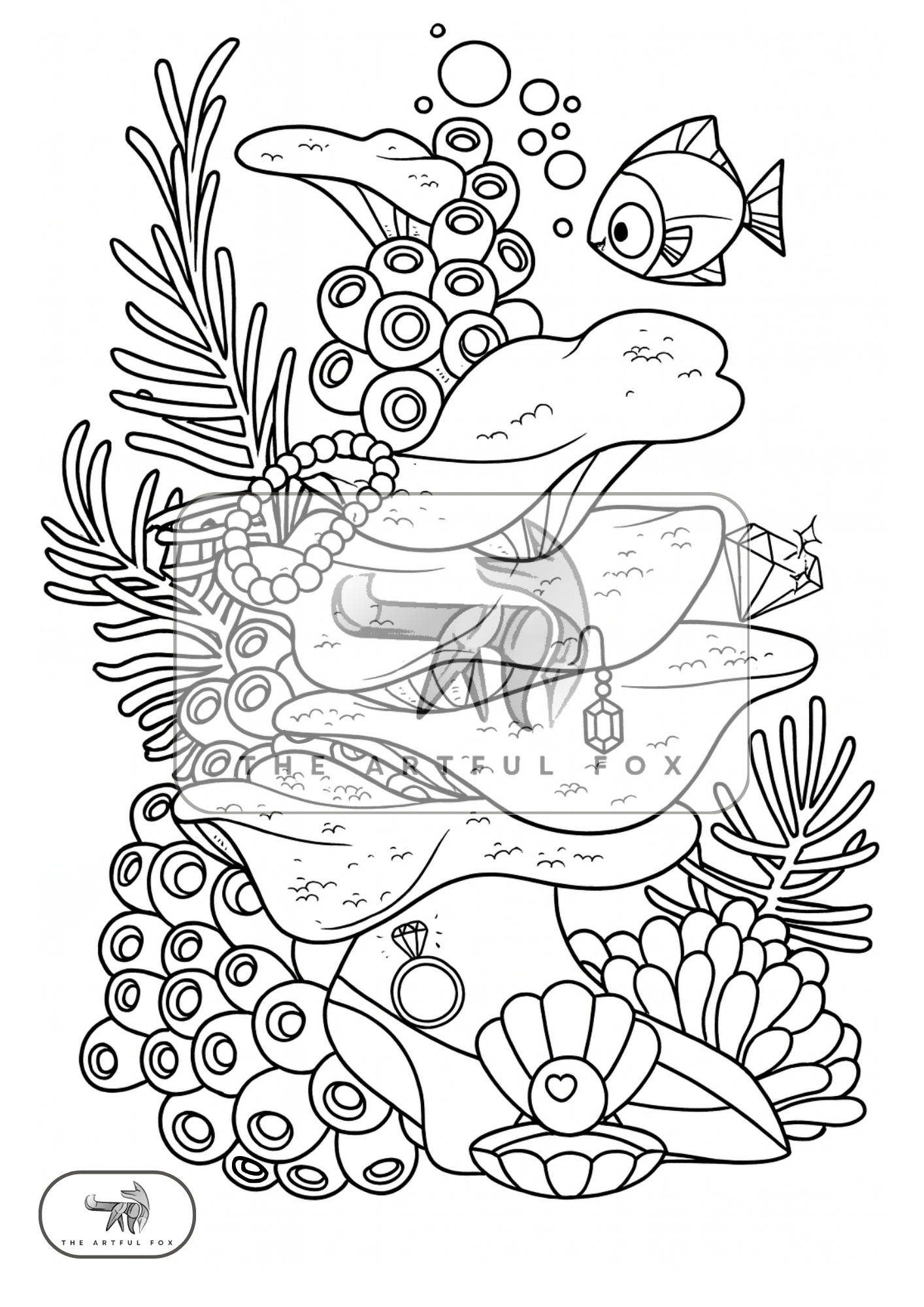 Cute Under the Sea Themed Colouring for Adults & Kids | Paint & Pen-Friendly Mindful Masterpieces – 10 Watercolour Sheets for Calm & Creativity on 190 GSM Paper