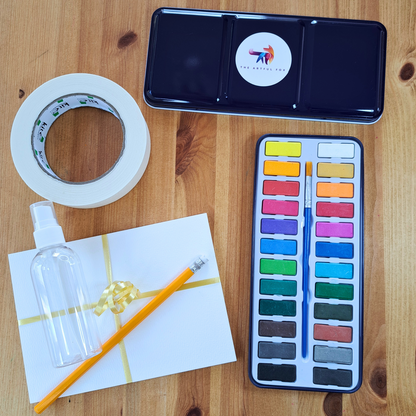 The Artful Fox Budget Beginner's Bundle: 24 Shade Watercolour Paint Set & Essential Supplies