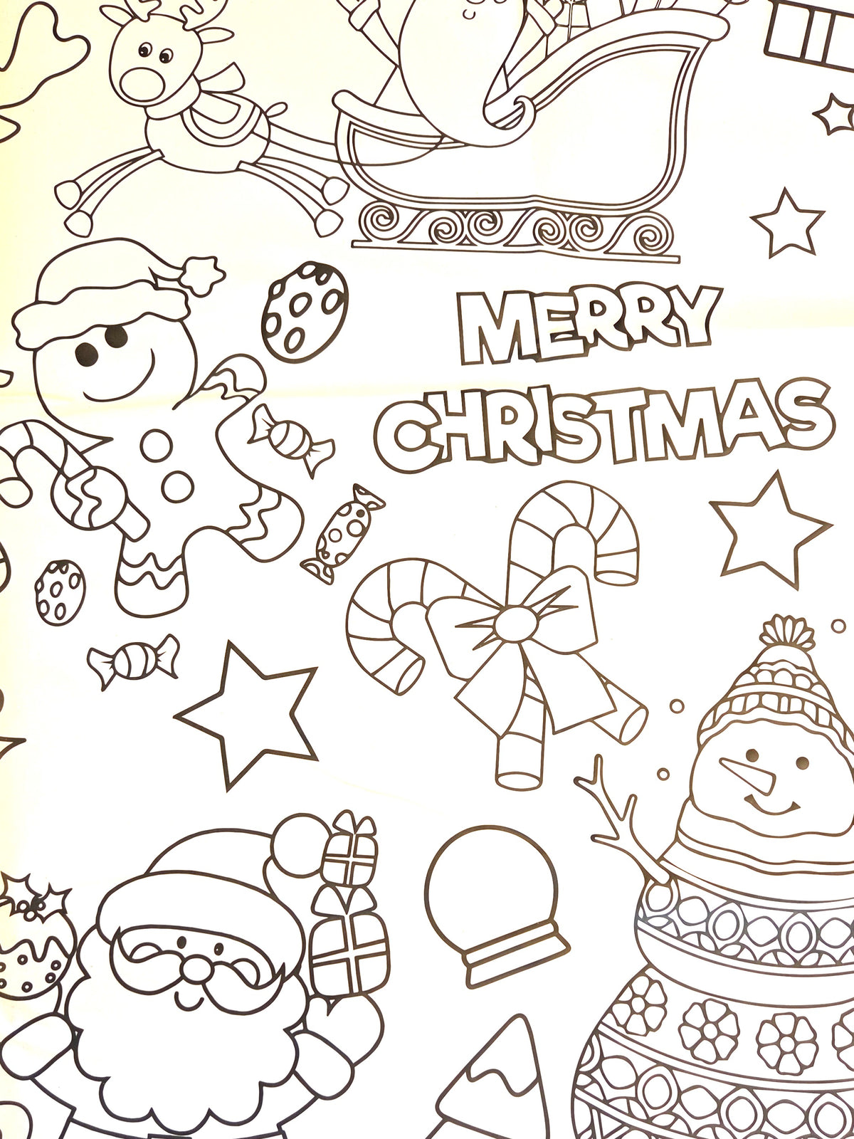 Giant Christmas Colouring Tablecloth | Kids Christmas Activity | 183 × 86cm