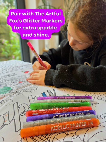 Giant Christmas Colouring Tablecloth | Kids Christmas Activity | 183 × 86cm