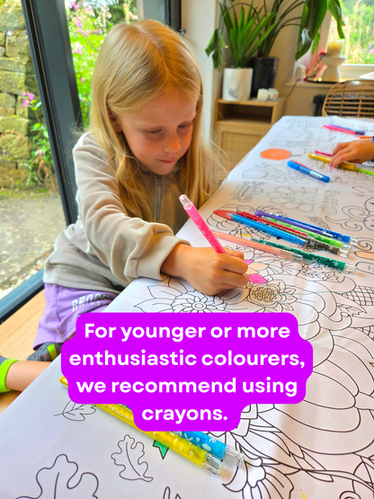 Giant Christmas Colouring Tablecloth | Kids Christmas Activity | 183 × 86cm