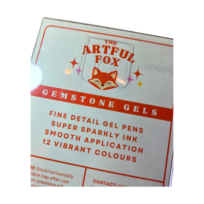 Glitter Gel Pens - Gemstone Gels - Smooth 1mm Glitter Pens for Journaling, Lettering, Crafts & Creative Projects