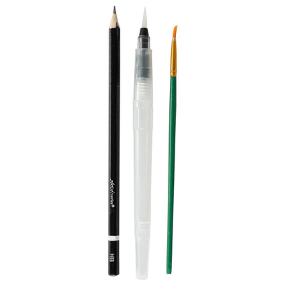 36 Watercolour Paints with Brushes & Pencil | Artist’s Series Budget-Friendly Set