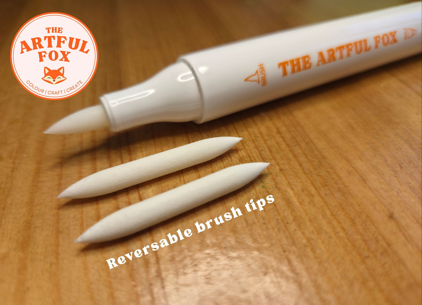 reversible brush tip nibs for dual tip alcohol markers by The Artful Fox close up
