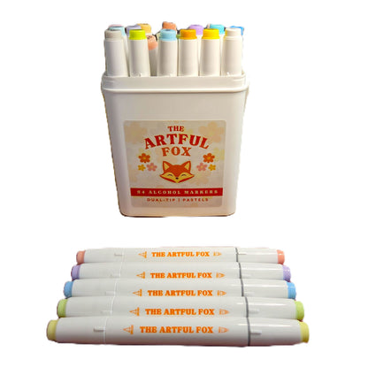 pastel dual tip alcohol markers set by The Artful Fox